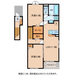 クレメント近江八幡　Aの物件間取画像